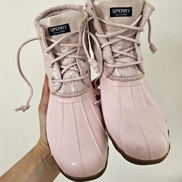 🩷S P E R R Y | Big Kids Saltwater Duck Boots | size 2M - Picture 3 of 16